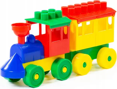 Produktbild von Spielzeug Lokomotive mit Waggon Kunststoff Zug Sandkasten Strand Spielzeug Bunt
