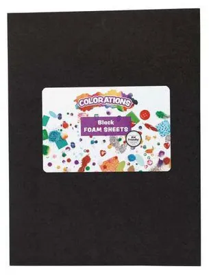 Produktbild von Colorations – Schaumstoffplatten, schwarz, 10 Stück