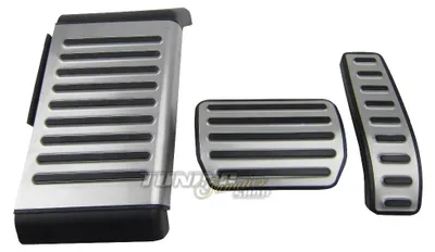 Produktbild von Original Audi Edelstahl Pedale Pedalkappen + Fußstütze SET DSG für Audi Q7 4L