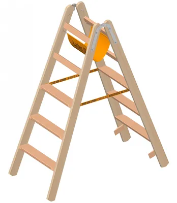 Produktbild von Layher Holzstehleiter mit Stufen 1020, 1020005