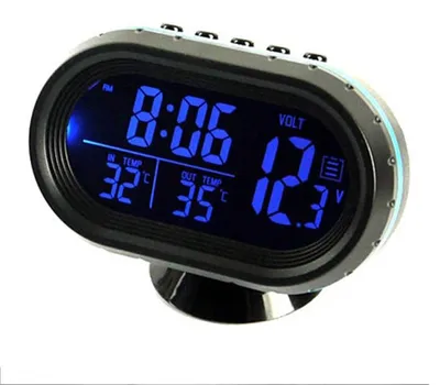 Obrázek produktu pro Autosonda, 12V/24V, voltmetr a teploměr s LCD displejem
