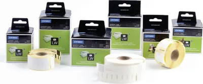 Image de Dymo LW Labels pour suspension - LabelWriter Dymo Etiquettes pour suspension, 12 mm x 50 mm, blanc, adhésif permanent, 220 étiquettes, pour LW 310, 320, 330 (99017)