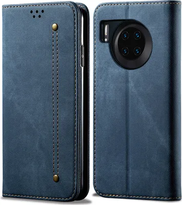 Obrázek produktu pro Honor 50Lite Pouzdro, Kožené Peněženkové Pouzdro s Magnetickým Uzavíráním a Stojánkem pro Honor 50Lite modré