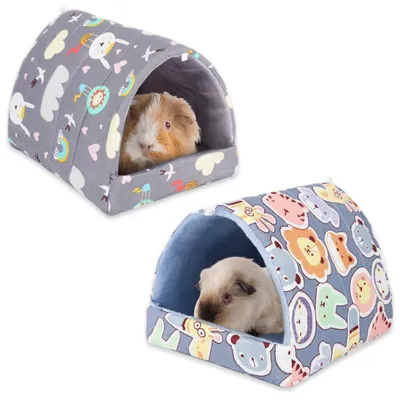 Immagine prodotto di 2 letti per porcellini d'India - Rifugi lavabili per piccoli animali