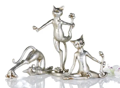 Produktbild von Dekorative Skulptur Katze Design Cat Aerobic Yoga Sport - 1 Stück
