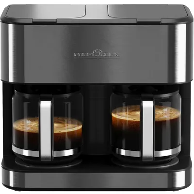 Produktbild von ProfiCook® Doppel Kaffeemaschine | 3,6L | bis zu 32 Tassen | 2 getrennte Brühsysteme | Filterkaffeemaschine | 2000W | PC-KAD 1308 dark-inox