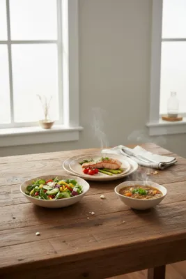 Obrázok produktu pre Hermia Concept, kvalitná súprava riadu (24 kusov) – 100% porcelán, biela/hnedá/krémová