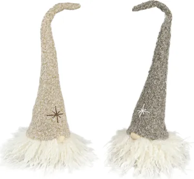 Produktbild von Deko Wichtel Filz Braun Beige Tischdeko Weihnachtsdekoration 28cm 2er Set, 2 Stück