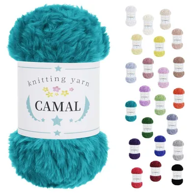 Obrázok produktu pre Chenilleová priadza na tašky a ručné práce, 100 g / 60 m, polyester, farba: zelená (ako páva)