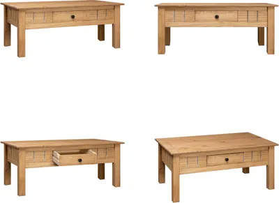 Obrázek produktu pro vidaXL Konferenční stolek 100x60x45 cm masiv Panama borovice - Odkládací stolek - Odkládací stolky - Konferenční stolek dřevo - Konferenční stolky dřevo