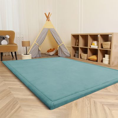 Kinderteppich Kinderzimmer Teppich Baby Spielteppich Flauschig Rutschfest Deko Grösse 80 cm Rund
