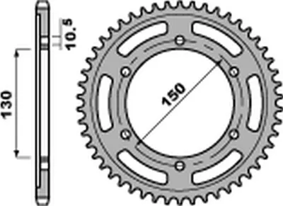 Productafbeelding van Achtertandwiel 300 43 C45 voor Yamaha TDM 900 '02-'13 (standaard +1) (JTR300.43) (ketting 525)