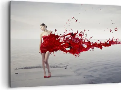 Produktbild von Bild auf Leinwand - Leinwandbild - Weiblich modell posieren nackt - 100x70cm - Wand Bild - Wanddeko - Leinwanddruck - Bilder - Kunstdruck - Wanddekoration - Leinwand bilder - Wandkunst - AA100x70-2633