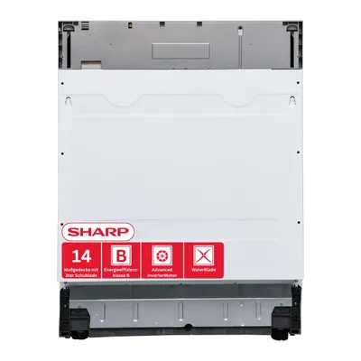 Produktbild von Sharp QW-NI25GI44BS-DE Einbaugeschirrspüler vollintegrierbar, 14 Maßgedecke, 60cm, AutoDoor