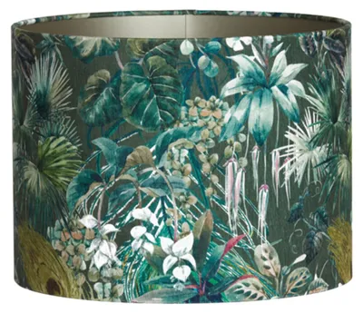 Produktbild von Light & Living - lampenschirm - Xenia Flora - grün - textil - Ø 40cm - E27 - 2240943