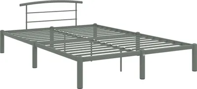 Produktbild von vidaXL Bettgestell Grau Metall 160x200 cm