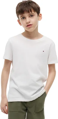 Zdjęcie produktu dla Tommy Hilfiger – chłopięce, bawełniane koszulki z krótkim rękawem, model Cn Knit S/S, kod produktu: KB0KB04140