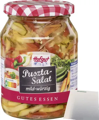 Produktbild von Hofgut Pusztasalat (370ml Glas) + usy Block