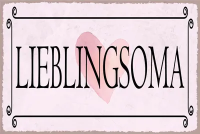 Produktbild von vianmo Blechschild 20x30 cm Lieblingsoma Herz