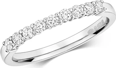 Produktbild von Funkelndes Feuer 18 Karat (750) Weißgold Damen - Diamant Ring Brillant-Schliff 0.30 Karat H - SI2, 58 (18.5); TRS3245118KWRSQ