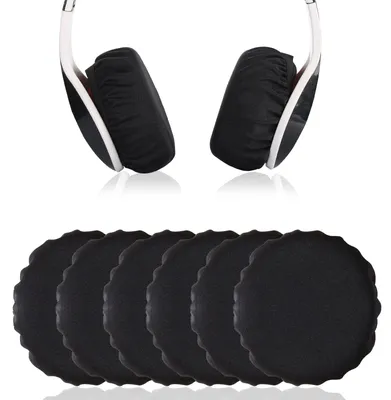 Imagen del producto de Almohadillas para auriculares, 6 unidades, lavables y elásticas, compatibles con auriculares de 9 a 10,5 cm