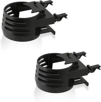 Produktbild von Ibenzoa® 2x Auto-Getränkehalter für Lüftungsöffnungen – verstellbar für Dosen 0,25/0,33/0,5 l & Kaffeebecher Ø 5,3–7 cm, 135×83×63 mm,  Germany