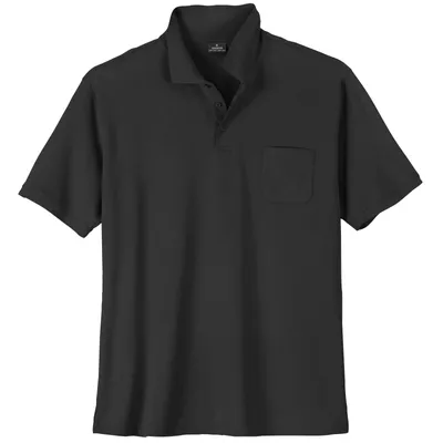 Produktbild von Ragman Softknit Poloshirt Übergröße schwarz