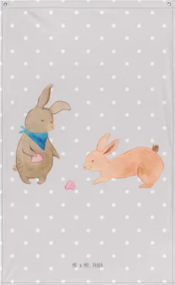 Produktbild von Mr. & Mrs. Panda Wandteppich Hasen Muschel - Grau Pastell - Geschenk, Wandbehang, Hängedeko, Freundinnen, Gobelin, BFF, Urlaub, Muttertag, Meer, Strand, Tapisserie