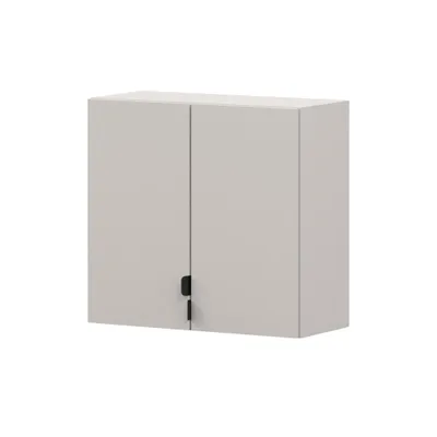 Produktbild von Wandschrank MEZZO, Jugendzimmer, Jugendschrank Hängeschrank 60 cm Kaschmir/Kaschmir, schwarze Metallgriffe