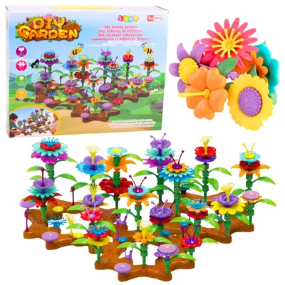 Produktbild von DIY Blumen Bunte Gartenbausteine ​ ​ Set 148 Teile.