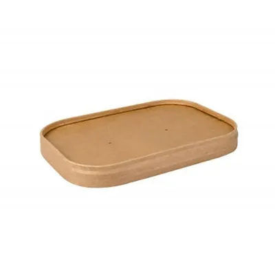 Produktbild von Deckel für Verpackungsbecher, Pappe rechteckig 2 cm x 17,3 cm x 12,3 cm braun