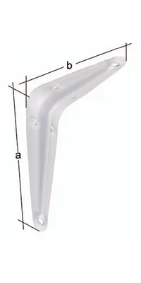Immagine prodotto di Staffa Lunghezza 125 mm Altezza 150 mm Acciaio verniciato bianco Portata 48 kg