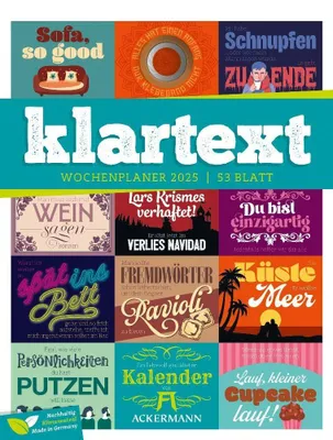 Productafbeelding van Klartext Sprüchekalender - Wochenplaner Kalender 2025