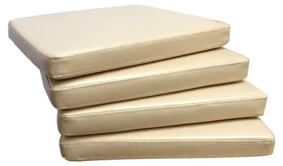 Produktbild von Stuhlkissen Larissa Sitzpolster mit Klettverschluss Kunstleder Beige