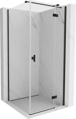 Produktbild von Mexen Mist H T Duschkabine Schwingtür rechts 110 x 110 cm, transparent, schwarz - 8A5T-110-110-70-00-P