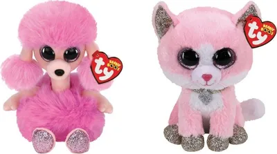 Obrázok produktu pre Ty - Plyšové hračky - Beanie Boo's - Camilla Pudle & Fiona Pink Cat