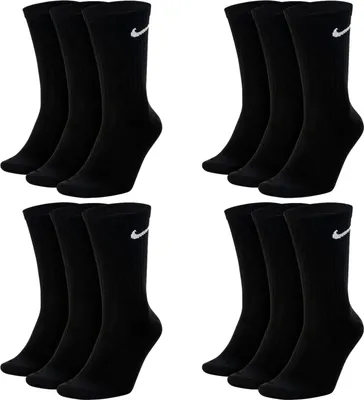 Produktbild von 6 Paar Nike Everyday Lightweight Crew SX7676 Tennis Socke - Farbe: Schwarz - Größe: 46-50