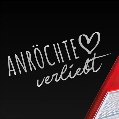 Produktbild von Auto Aufkleber Anröchte verliebt Herz Stadt Heimat Liebe Car 19x8 cm Silber Sticker Heckscheibenaufkleber