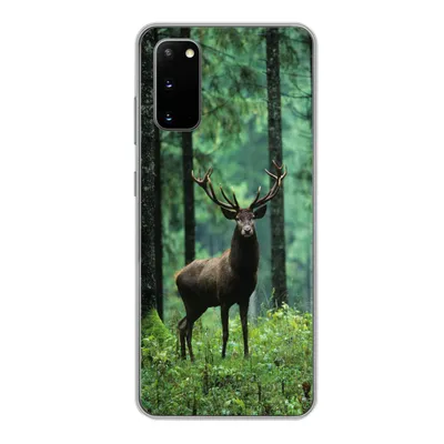 Produktbild von MuchoWow® Handyhülle Schutzhülle Hülle für Samsung Galaxy S20 Hirsche - Wald - Bäume - Tiere - Natur Silikon Softcase Handy Hülle - Bild