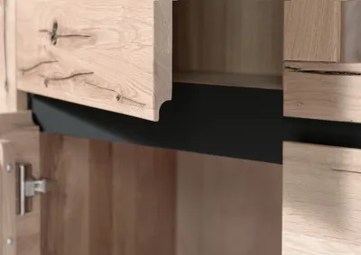 Produktbild von MASSIVMOEBEL24 Highboard Wildeiche 103x40x148 bianco geölt VILLANDERS #205