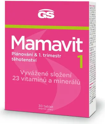 Obrázek produktu pro GS Mamavit 1 plánování a 1. trimestr, 30 tablet