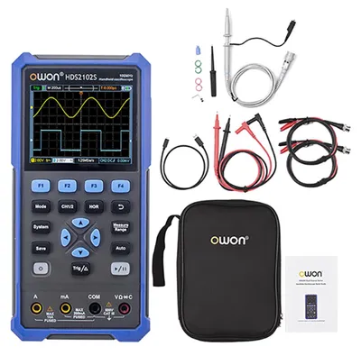 Handoszilloskop 2-Kanal 100 MHz, 20.000 Counts Multimeter + Generator