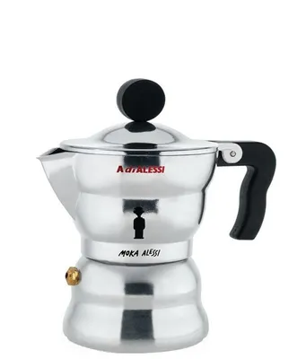 Zdjęcie produktu dla Alessi Moka, Kawiarka moka, Aluminium, Aluminium, 70 mm, 138 mm