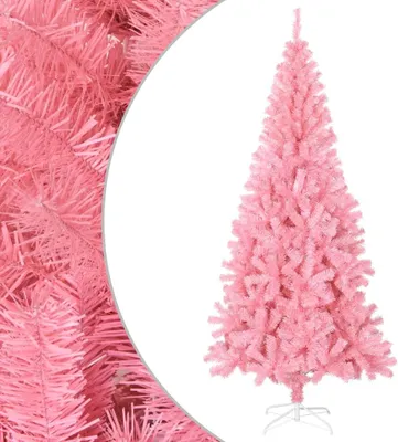 Zdjęcie produktu dla Maison Exclusive – Sztuczna choinka z podstawą, różowa, 180 cm, PVC