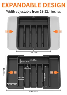 Produktbild von Besteckkasten Organizer erweiterbar verstellbar Kueche Schublade