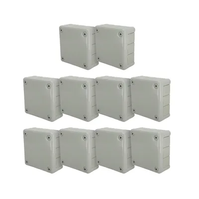 Immagine prodotto di 10x scatola da incasso 98x98x42mm IP55 con 12 ingressi in gomma grigio VP-41 EDO777927 EDO Technic