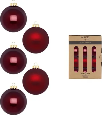 Produktbild von Weihnachtskugeln Glas 3cm 24 Stück - Smooth Port