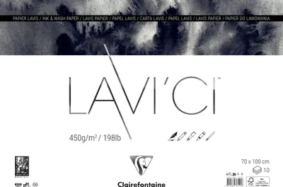 Produktbild von Clairefontaine LAVI'Ci 10 Bogen 70x100cm 450g - Elfenbein 976140C