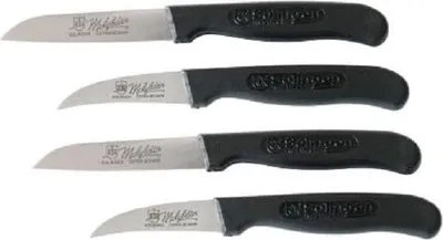 Produktbild von 4-tlg. Schälmesser-Set Küchenmesser gerade/gebogen Gemüsemesser Obstmesser RÖR