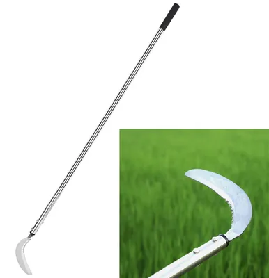 Unkrautjäter-Sichel, verstellbarer Stiel, 129,5 cm, Stahl